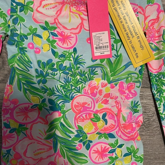 NWT Lilly Pulitzer Girls Sammy Snug Fit Pajamas - Picture 4 of 4